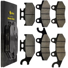 Caltric Front Rear Brake Pads for Yamaha Rhino 450 4X4 YXR450 YXR 450 2006-2009