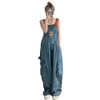 TYYRBMG CXH362 Denim Overalls, Women's, Overalls, All-in-One, Large Size, Big