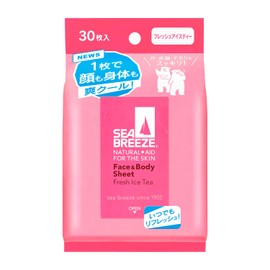 SEABREEZE Face & Body Sheet, 30 Pieces, Fresh Ice Tea