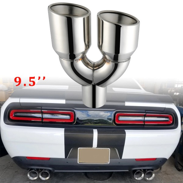 KEEPDSGN For Dodge Challenger 2006-25 2.5" Inlet 3.5" Outlet 9.5"