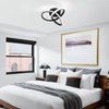 CANEOE Black Modern Ceiling Light Fixtures 6000K Semi Flush Mount
