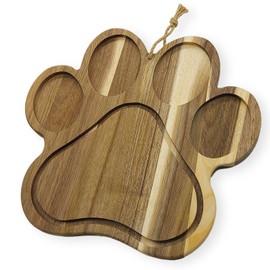 Large Acacia Wood Paw-Shaped Charcuterie Board - Gift for Pet Lovers, Dog & Cat Parents, and Animal Enthusiasts (Paw)