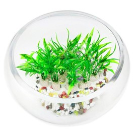 Comsun 10 Pack Artificial Aquarium Plants, Small Size 4 inch Approximate Height Fish Tank Decorations Home Décor Plastic Green