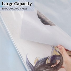 A2 30 Page Diamond Painting Storage Book,Diamond Art Kit Storage Container with 30 Pocket Slevees Protectors,17x23 inches Portfolio Folder for Artwork (Red)