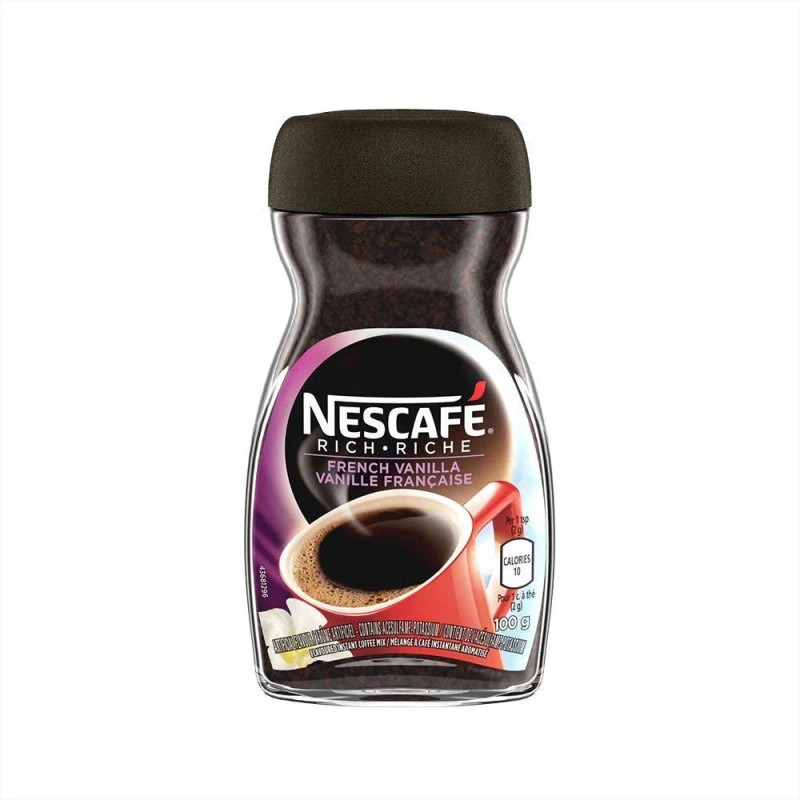 NESCAFE Rich Instant Coffee, 100g Jar/2- Pack (French Vanilla)