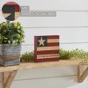 VHC Brands Faith Family Freedom on Flag MDF Block Sign