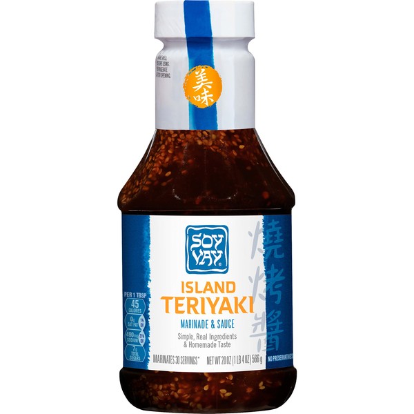 Soy Vay Island Teriyaki Marinade & Sauce, 20 Ounce Bottle; (Package may vary)