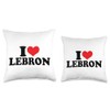I Love Lebron, I Heart Lebron Throw Pillow
