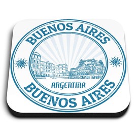 1 x Square MDF Fridge Magnet - Buenos Aires Argentina Travel 4390