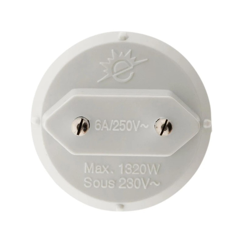 Inotech Adaptor with Socket Adapter M 6A, F, 16A, White