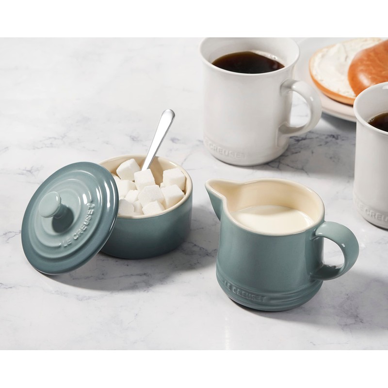 Le Creuset Stoneware Signature Cream & Sugar Set, Deep Teal