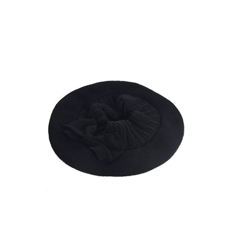 VECRY Lady French Beret 100% Wool Beret Floral Dress Beanie