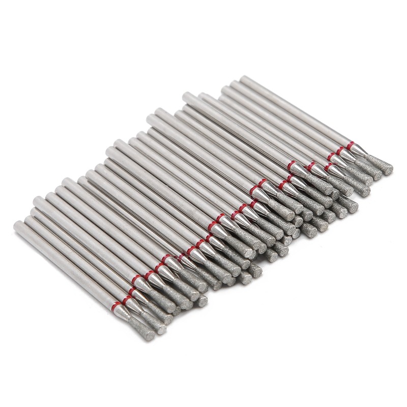 50pcs Inverted Cone Shape Nail Polishing Grinding Head Nail Art