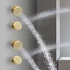 Brass Round Shower Body Spray Jets 4 Pack, HOMEDEC Spa