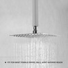 Square Shower Arm with Flange 8 Inch Straight Ceiling Mounted
