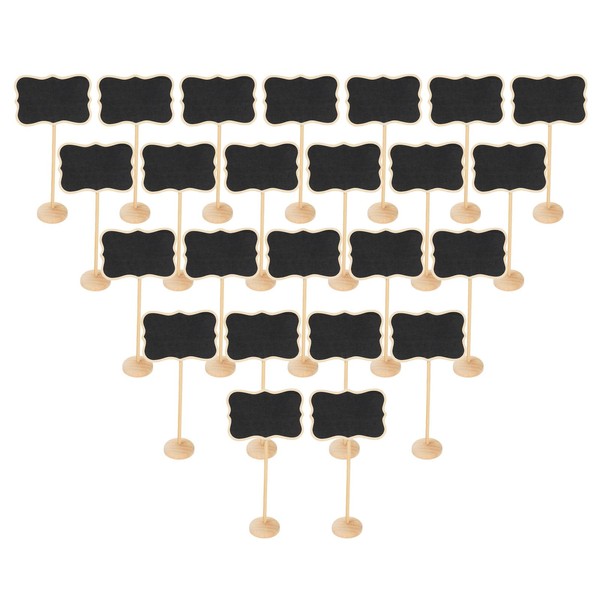 PATIKIL Mini Chalkboard Signs, 24Pcs Small Chalkboard with Easel Stand