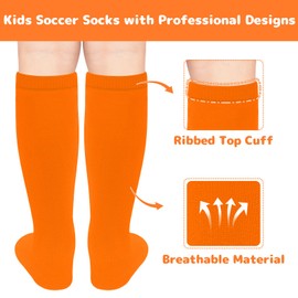 Orange Baseball Socks Youth Boys Baseball Socks Orange Youth Soccer Sock Kids 6-8 Girls Boys Soccer Sock 6-8 Years Old