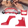 Beard Shaping Tool Set, Stylish Red Plastic Beard Stencil Set,