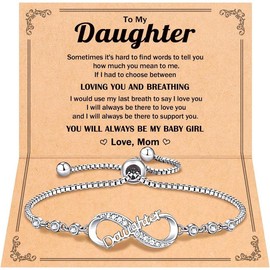 CZ Infinity Love Heart Bracelets for Mom/Daughter/Siste/Grandma, Birthday Christmas Valentines's Day Mothe Day Gifts - Style: Sister