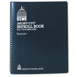 Dome 650 Payroll Record, Single Entry System, Blue Vinyl Cover, 8 3/4 x11 1/4 Pages