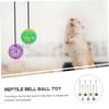 Levemolo Replaceable Reptile Toys 7pcs Bearded Dragon Bell Balls Interesting