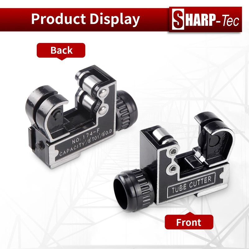 Sharp-tec 3-28mm Pipe Cutter, Adjustable Tube Cutter with Aluminum Alloy