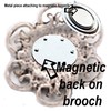 Eyeglass Holder Brooch in antique silver with magnetic back in
