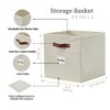 DECOMOMO Storage Bins, Cube Storage Bin with Labels, Fabric Storage