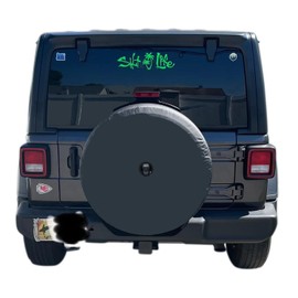 Aolowewin Black Spare Tire Cover with Back-up Camera Hole for Jeep Wrangler JL, Sport & Sahara, Ford Bronco, Toyota XT SUVs Tire Cover Protector (XXL: 315/70R17, 315/70R18, 35x12.5-R22)