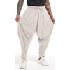 perdontoo Mens Harem Pants Loose Fit Elastic Waist Drawstring Aladdin