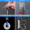 Antimbee 10-Pack All-Purpose Large Adhesive Hooks for Transparent