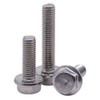 M5-0.8 x 16mm Hex Flange Bolt (0.63" Thread Length), DIN6921,