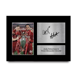 HWC Trading A4 Trent Alexander-Arnold Andy Robertson Liverpool Gifts Printed Signed Autograph Picture for Football Fans and Supporters