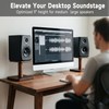 OKOstand Desktop Speaker Stands Made of Pure Solid Wood, Natural