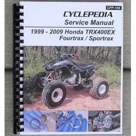 i5motorcycle Service & Repair Manual for Honda TRX400 Sportrax Fourtrax 400 ATV Quad 1999-2014