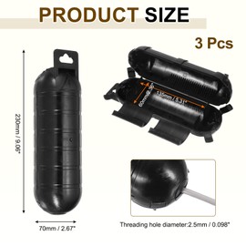 sourcing map 3pcs Extension Cord Cover for Outside, IP44 Water-Resistant Electrical Connection Box Outdoor Plug Cover Protector for Plug Outlet, Socket, Christmas Holiday Light, Black