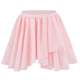 MdnMd - Falda de ballet tutú para niñas y niños pequeños, Rosa ballet (cintura elástica) (falda de lentejuelas), 2-4 Años