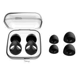 HiBOMASOON Ear Plugs for Sleeping Noise Reduction,Hearing Protection,for Concerts,Focus, Travel,Study,Motocycle,Reusable, 6 Ear Tips,Silicone earplugs ET-Black