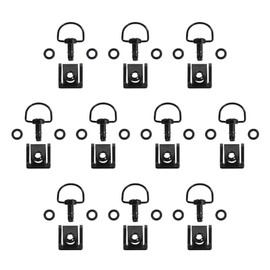MOTO4U Motorcycle Quick Release Race Fasteners 1/4 Turn 14mm D-Ring Length in Dark Black (10 Pack)