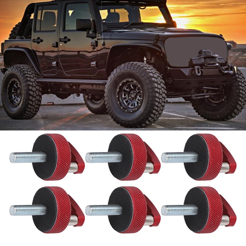 6PCS Hard Top Quick Removal Fastener Thumb Screw with D
