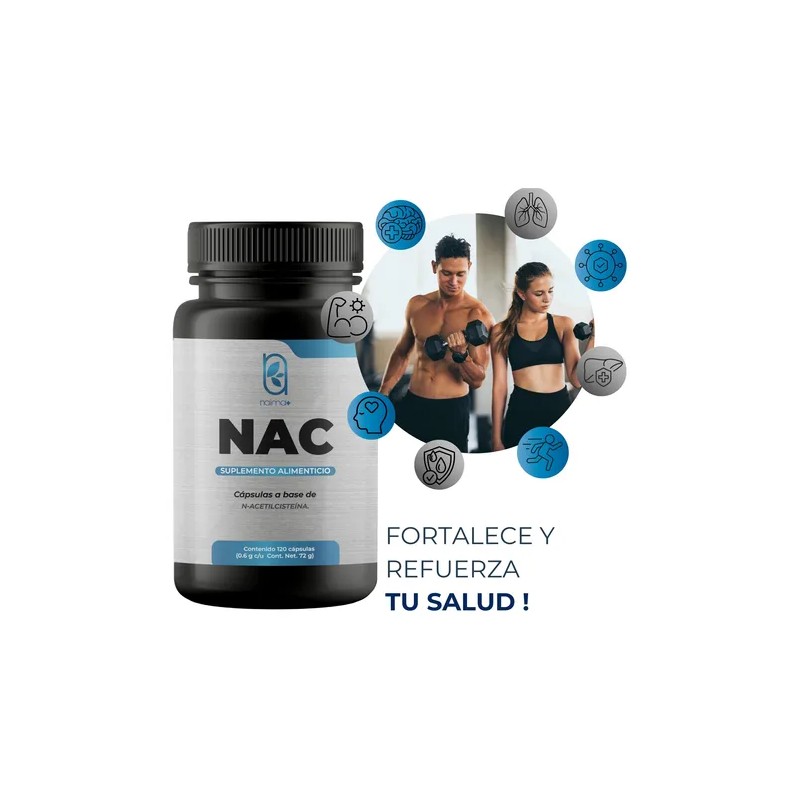 Nac N-acetilcisteína 120 Cápsulas 1200 Mg Por Porción