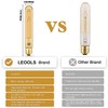 Leools Amber T10 LED Bulb 8W Equal E26 Edison Bulb