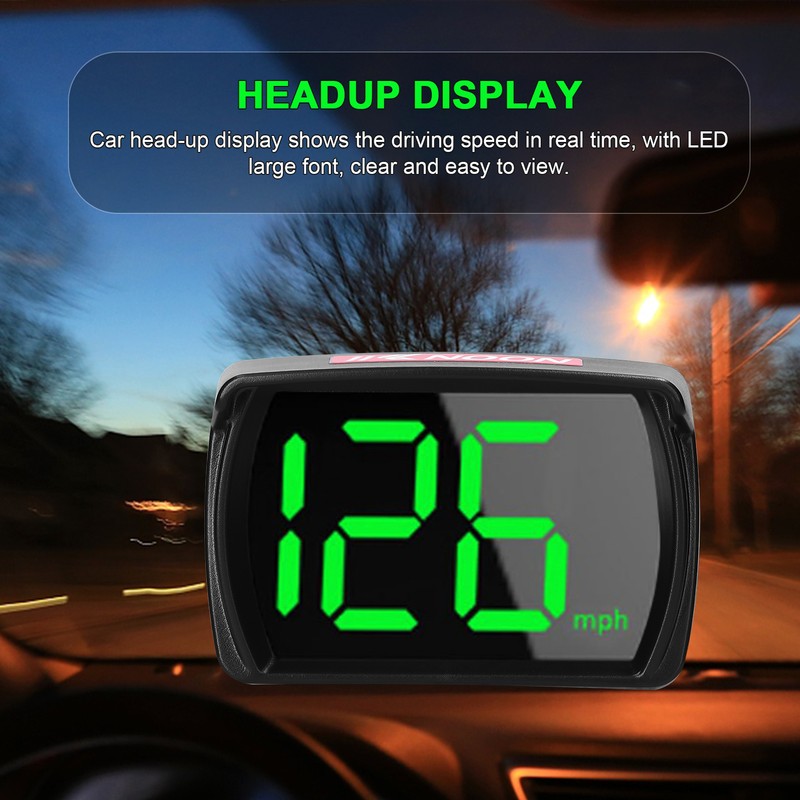 KKNOON Car Headup Display KM/H MPH GPS Digital Speedometer with