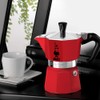Bialetti Moka Express Red Caffettiera in Alluminio, 1 Tazza, Rosso,30