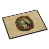 Caroline's Treasures DAC2433JMAT Siberian Husky Christmas Flowers Doormat Front Door