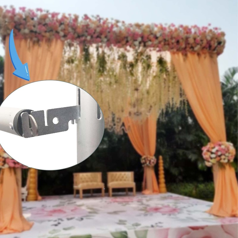 4Pcs 3 Inch Double Crossbar Hanger Backdrop Hanger for Pipe
