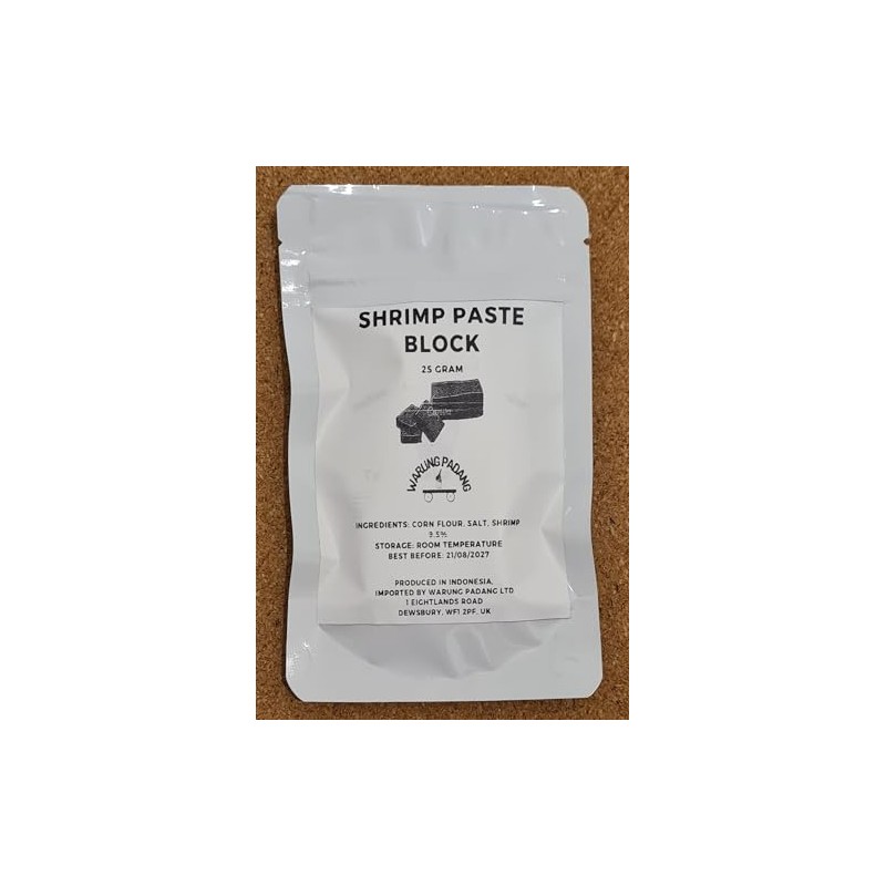 Terasi Bakar/Baked Indonesian Blocked Shrimp Paste/Belachan (5 pcsx5 gram), 25g