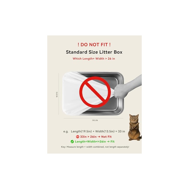 150 Count Automatic Cat Litter Box Bags Compatible with Cmg