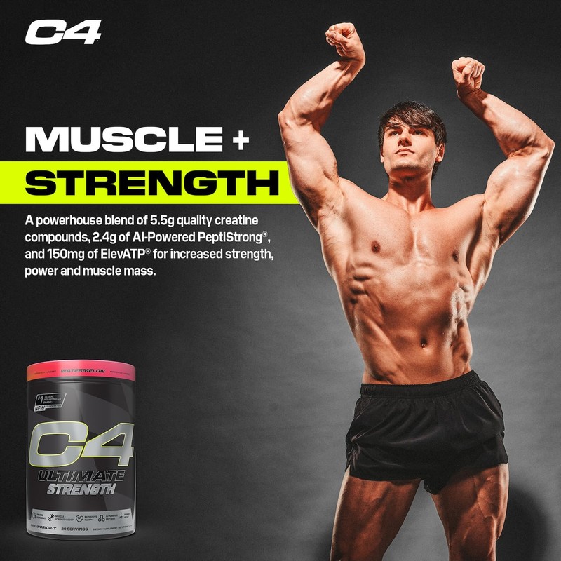 Cellucor C4 Ultimate Strength Pre Workout Powder - Tri-Stim Experience