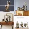 LEPENDOR Silver Polyresin Hand Gesture Desk Statues Finger Sculpture Decor